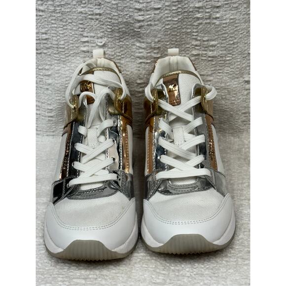 Michael Michael Kors Women's Cream Georgie Trainer Size 6.5 #56578 - Picture 2 of 7